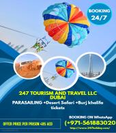 Parasailing+Desert Safari+burj khalifa tickets offers